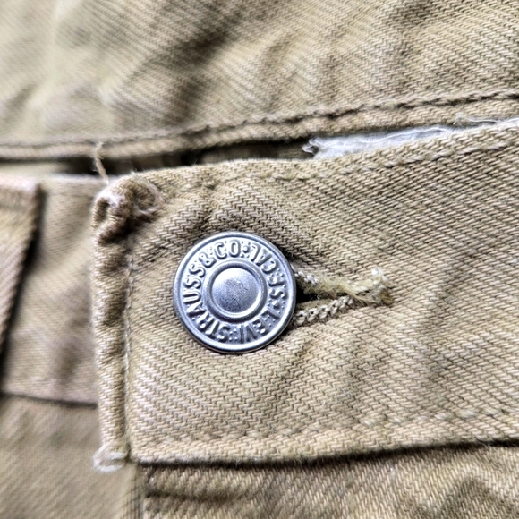 VTG Levis 550 Jeans Mens 31/30 Tan Denim Relaxed Straight 90s Y2K Retro USA - Picture 4 of 14